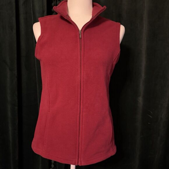 Rare Vintage LL Bean Red Fleece Vest New With Tags Womens Size Medium - Picture 5 of 14